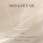 14K Gold Simple Smile Necklace for Women