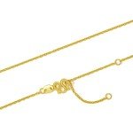 24K Solid Gold Dainty Oval Link Necklace