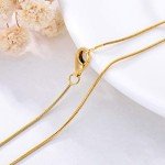 Dainty 18K Gold Thin Wheat Chain Necklace