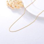 Dainty 18K Gold Thin Wheat Chain Necklace