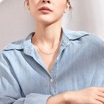 24K Solid Gold Dainty Oval Link Necklace