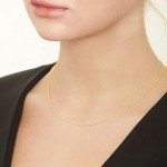 Dainty 18K Gold Thin Wheat Chain Necklace