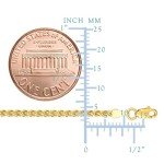 14k Gold Wheat Chain Necklace for Pendants