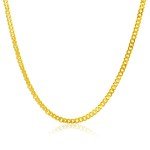 24K Gold Dainty Oval Link Necklace for Women