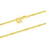 24K Gold Dainty Oval Link Necklace for Women