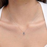 Oval Garnet and Diamond Pendant Necklace for Women