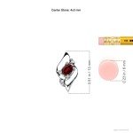 Oval Garnet and Diamond Pendant Necklace for Women