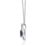 Elegant Tanzanite & Diamond Pendant Necklace for Women