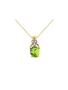 Stunning 14K Gold Peridot Pendant Necklace for Women