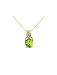 Stunning 14K Gold Peridot Pendant Necklace for Women