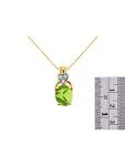 Stunning 14K Gold Peridot Pendant Necklace for Women