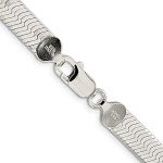 8mm Sterling Silver Herringbone Chain Necklace