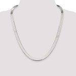 8mm Sterling Silver Herringbone Chain Necklace