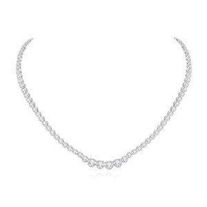 Moissanite Tennis Necklace in Sterling Silver