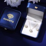 Moissanite Necklace and Earrings Set for Women