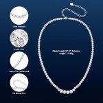Moissanite Tennis Necklace in Sterling Silver
