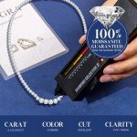 Moissanite Tennis Necklace in Sterling Silver