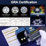 Moissanite Necklace and Earrings Set for Women