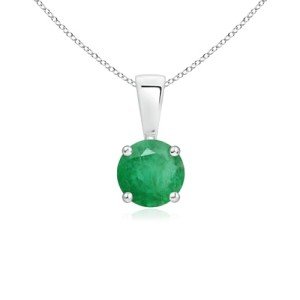 Stunning 1.2ct Emerald Solitaire Pendant Necklace