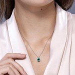 Stunning 1.2ct Emerald Solitaire Pendant Necklace
