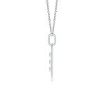 Natural Diamond Three Stone Pendant Necklace for Women