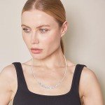 Classy Sterling Silver 2.00 ct Diamond 'XO' Necklace