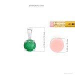 Stunning 1.2ct Emerald Solitaire Pendant Necklace