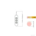 Natural Diamond Three Stone Pendant Necklace for Women