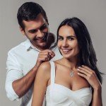 Personalized Rose Heart Birthstone Necklace for Women