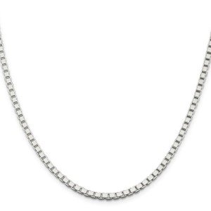 925 Sterling Silver 3mm Box Chain Necklace