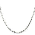 925 Sterling Silver 3mm Box Chain Necklace