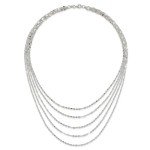 925 Sterling Silver Layered Link Chain Necklace