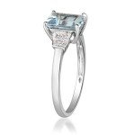 Stunning Aquamarine & Diamond Engagement Ring