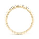 Natural Pave-Set Wavy Diamond Wedding Ring