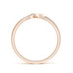 Rose Gold Heart Promise Ring with Diamonds