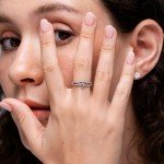 Rose Gold Heart Promise Ring with Diamonds