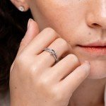 Rose Gold Heart Promise Ring with Diamonds