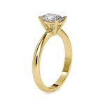 Gold Moissanite Oval Cut Engagement Ring for Women