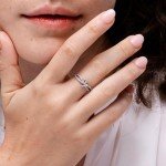 Rose Gold Heart Promise Ring with Diamonds