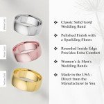 Solid Gold Wedding Band for Him and Her