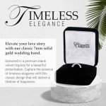 Solid Gold Wedding Band for Him and Her