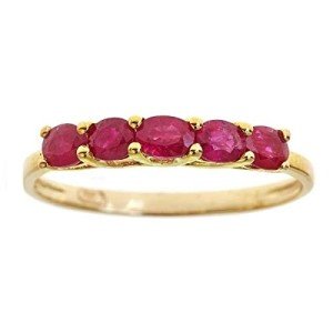 Ruby and Diamond Engagement Ring in 10K Gold