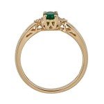 Elegant Emerald and Diamond Engagement Ring for Her