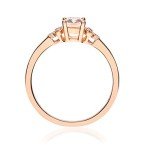 Rose Gold Morganite Ring with Diamonds for Her