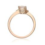 Morganite Diamond Engagement Ring in Rose Gold