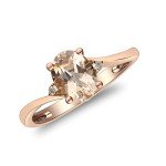 Morganite Diamond Engagement Ring in Rose Gold