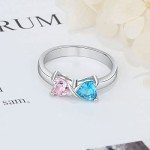 Personalized 18k Gold Infinity Birthstone Ring for Her