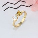 Personalized 18k Gold Infinity Birthstone Ring for Her