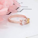 Personalized 18k Gold Infinity Birthstone Ring for Her