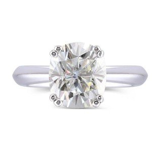 DovEggs 2ct Moissanite Cushion Cut Engagement Ring